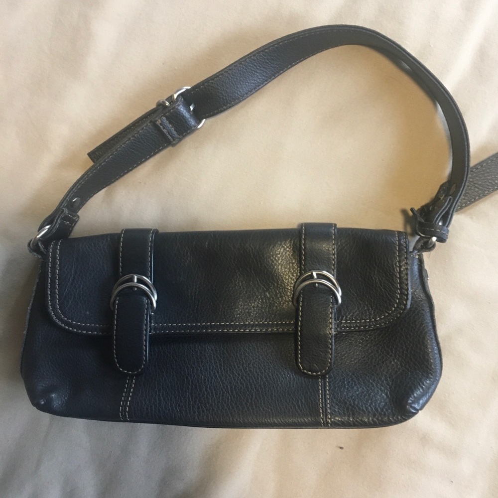 Kenneth Cole black leather handbag